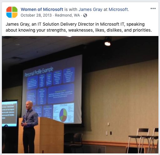 Presenting at the Microsoft Global Women’s Conference